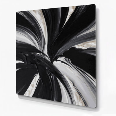 Lyrical Abstraction 42 Gray Metal Wall Art