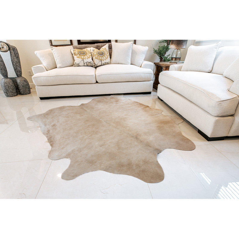Tapis en cuir fait à la main Palomino, Nouveauté 5 pi x 7 pi