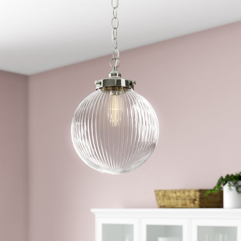 Bryce 1 - Light Sphere Pendant, Satin Nickel