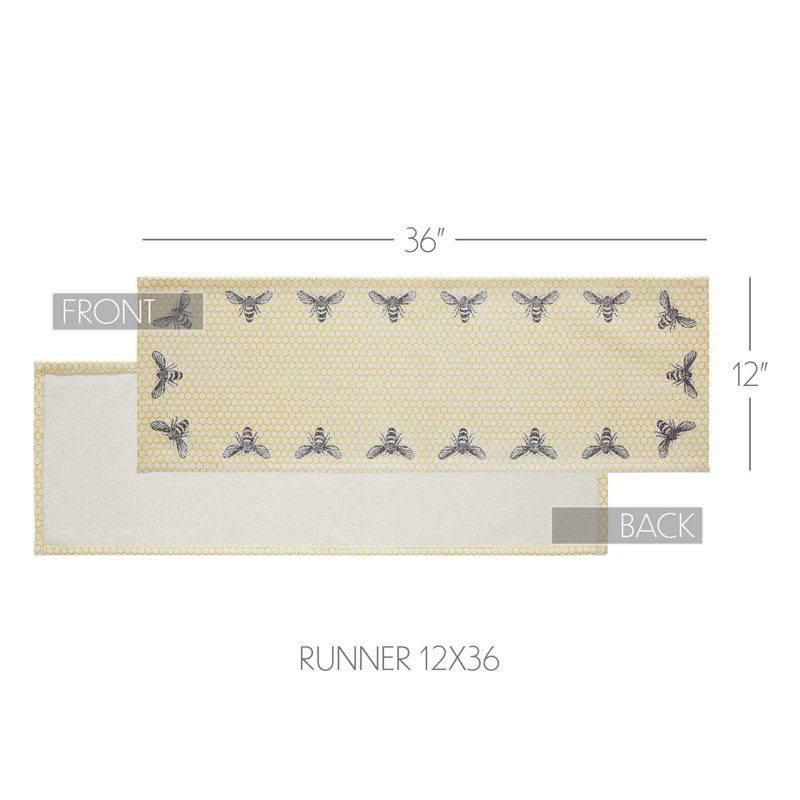 Buzzy Bees Runner 8x24, 36" x 12"