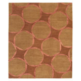 Tranquility Geometric Area Rug in Brown/Pink