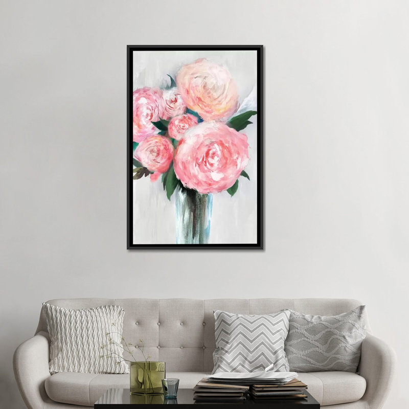 " Beauty Within A Vase II " by Isabelle Z, 26" H x 18" W x 1.5" D, Black Framed Canvas