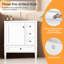 Meuble-lavabo simple 36 po avec comptoir en céramique, armoire à fermeture en douceur et tiroirs 36 po-448191626