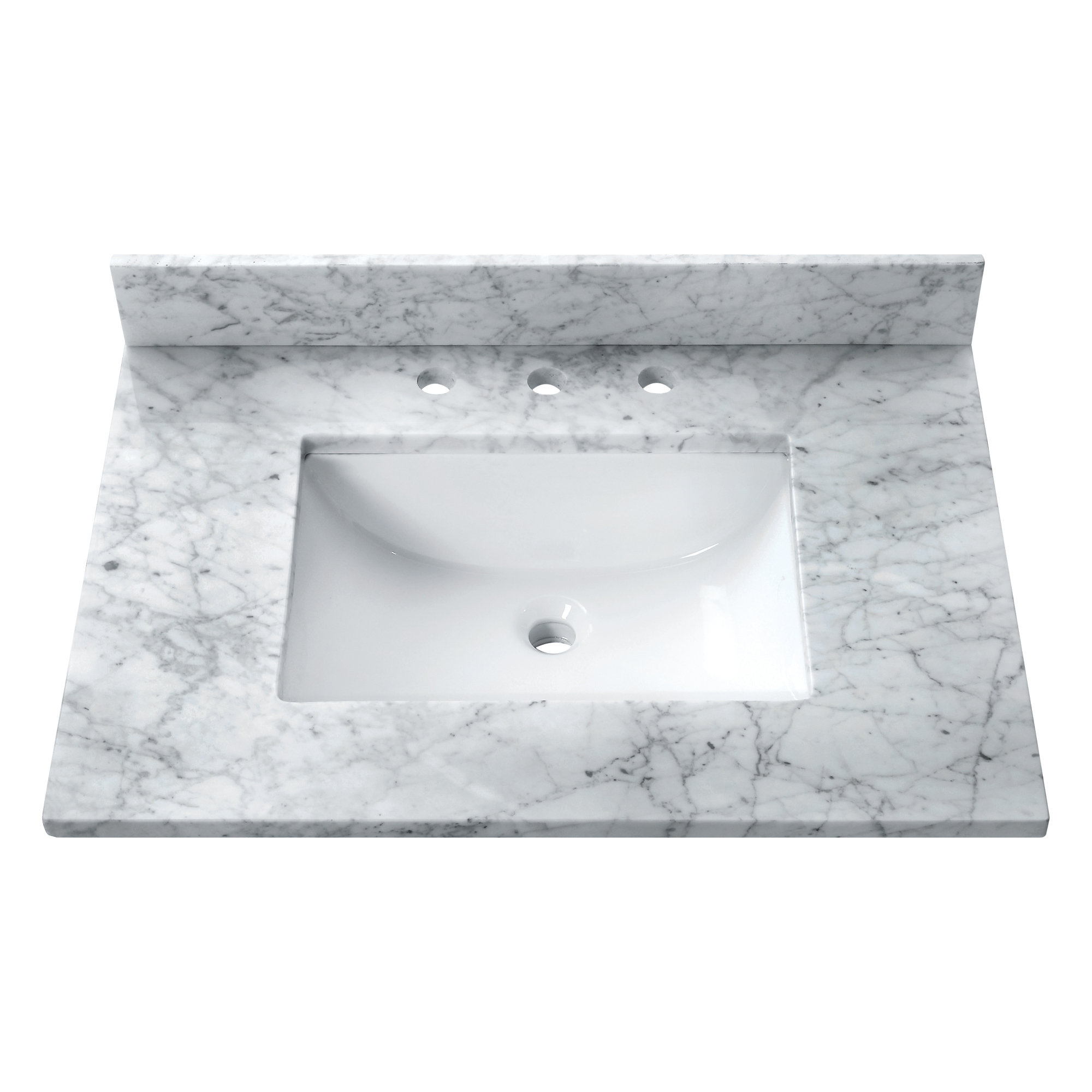 Avanity 31" Single Bathroom Vanity Top in Marble with Sink | Wayfair