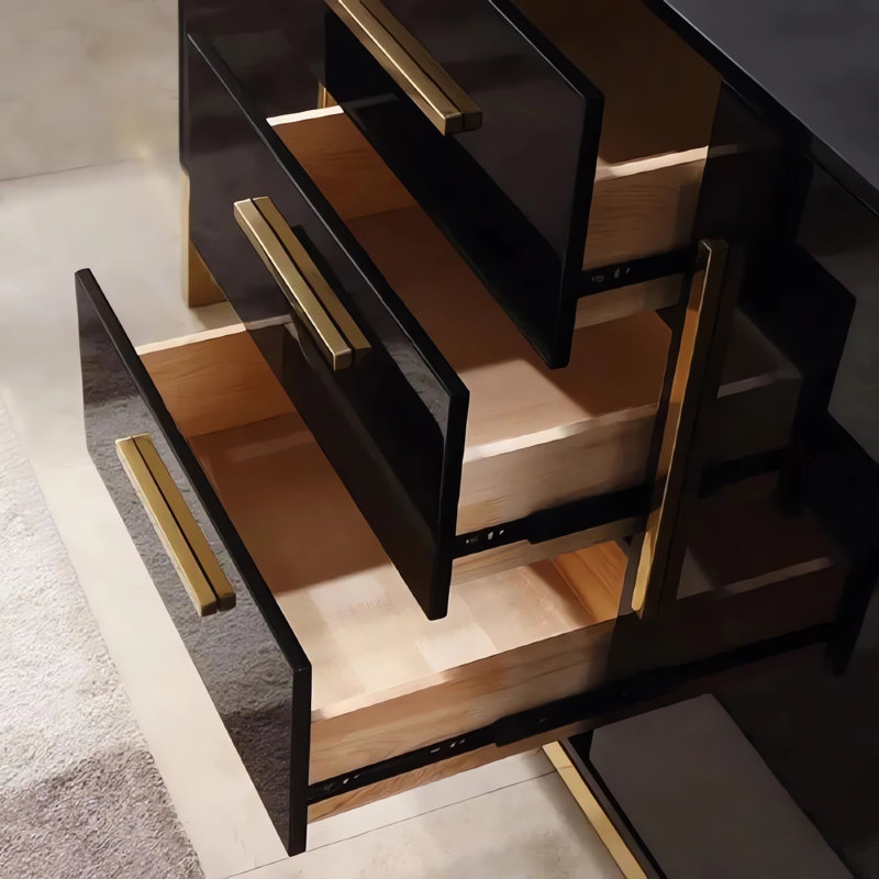 Buffet de rangement moderne de luxe avec 2 portes et 3 tiroirs ZMZ