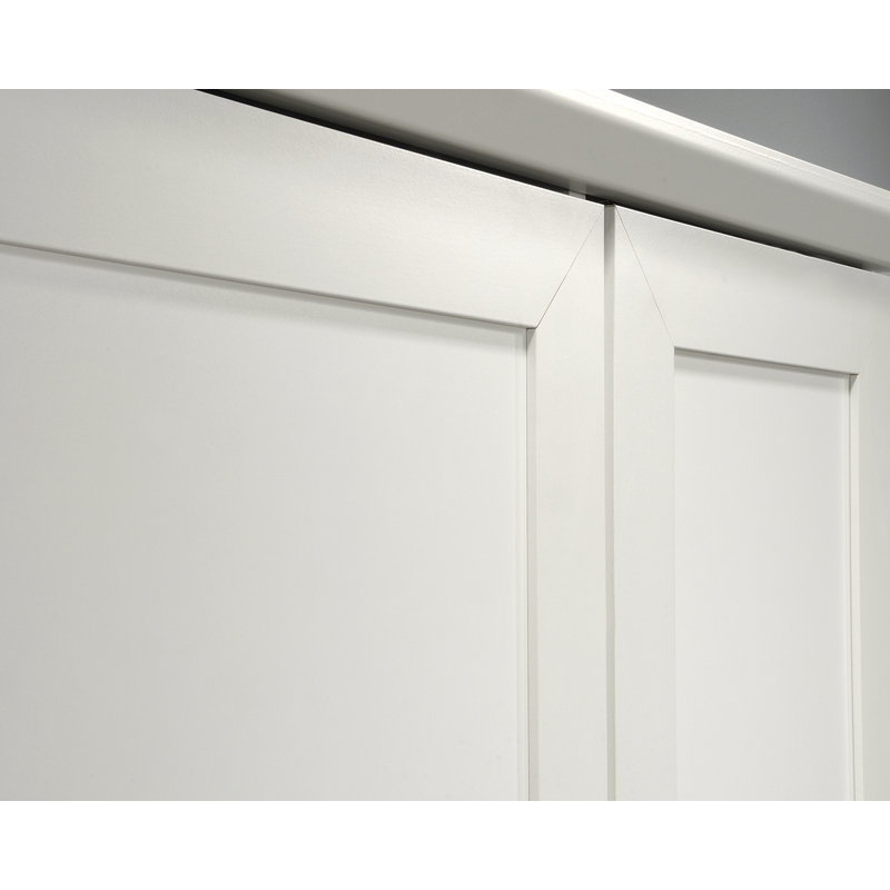 Soft White Freestanding Office Cupboard with Adjustable Shelving