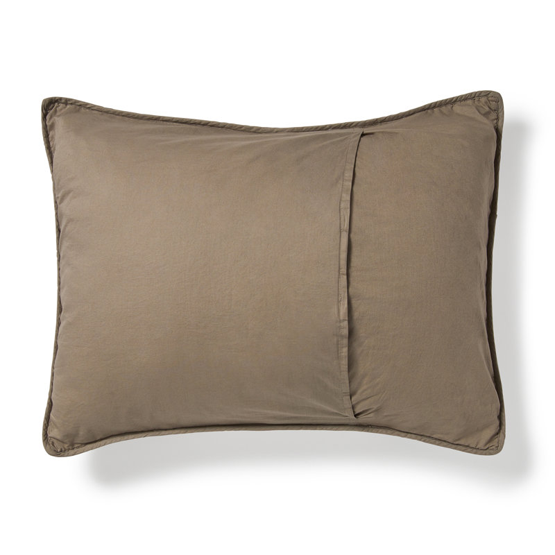 Smoky Cobblestone Patchwork Cotton Standard Pillow Sham