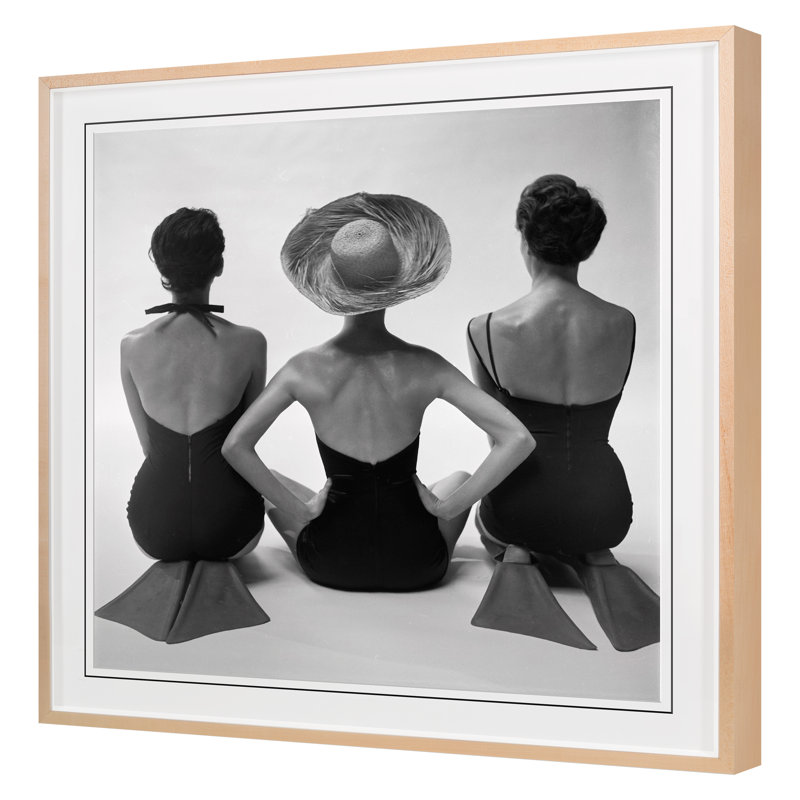 Swimsuit Ladies Print by Grand Archives, 36" H x 36" W, Maple Framed