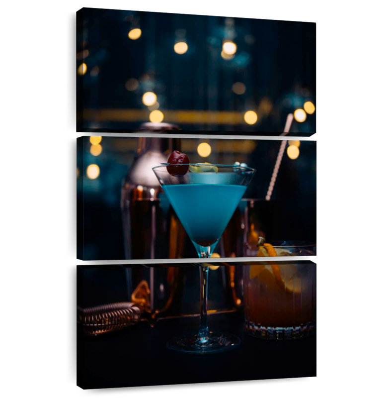 Yarlin Blue Cocktail, 50" H x 32" W