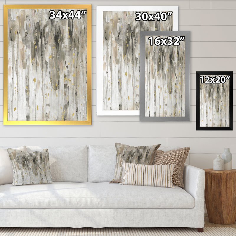 « the modern gray forest iv », reproduction d’art sur toile, H 40 po x l 30 po x P 1,5 po, Cadre blanc