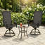 Ensemble 6 pièces de chaises de patio pivotantes à haut dossier avec bascule 15 ° avec accoudoirs courbés-902991541