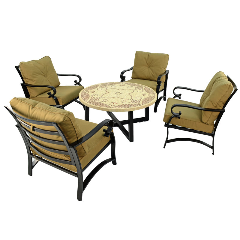Provence 110cm COFFEE Table with 4 WINDSOR DELUXE LOUNGE Chair