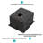Gunmetal Black Kitchen Sink - 15"X 17"X 10" Undermount Singel Bowl Kitchen Basin 16 Gauge Stainless Steel With 10 Inch Deep