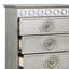 Commode 5 tiroirs Jassel en argent et miroir
