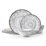 Pfaltzgraff Trellis 12-Piece Indoor/Outdoor Melamine Dinnerware Set, Service for 4
