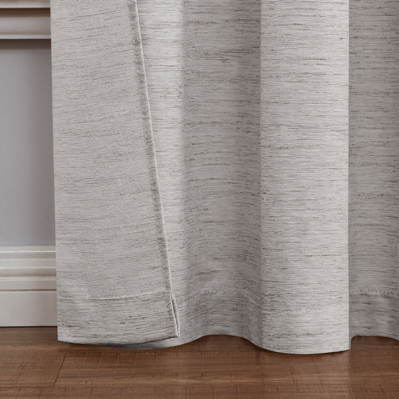 Nautica Light Filtering Rod Pocket Window Curtains Pair, 54" x 108", Natural