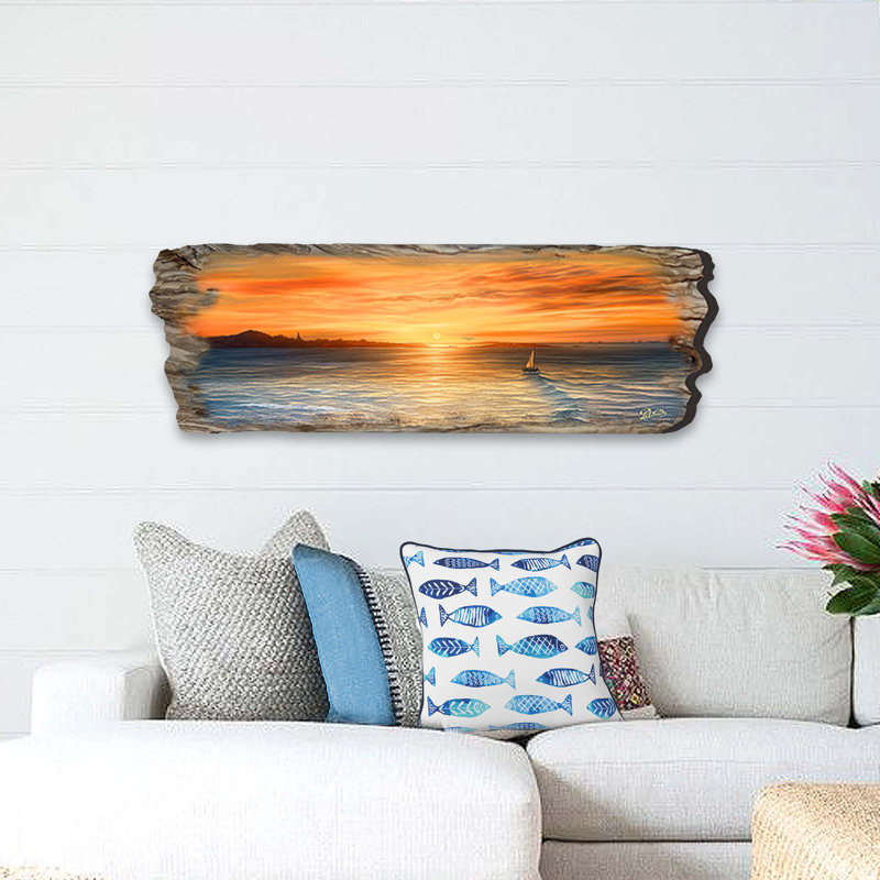 «Ocean Sunset On Wood» par G. DeBrekht