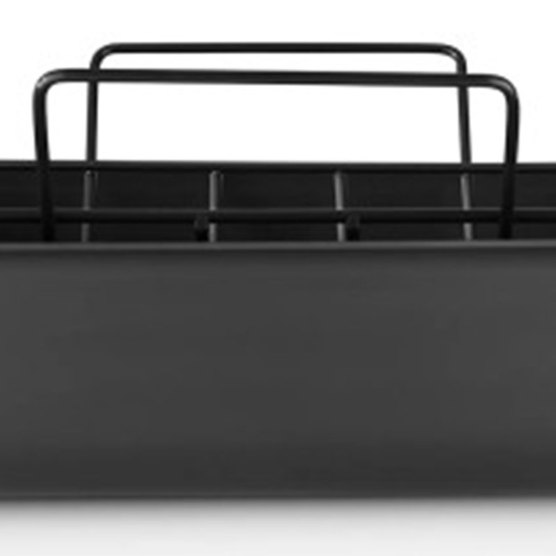 Premier Black Hard-Anodized Nonstick Roasting Pan with Rack and Handles