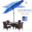 Élégant parasol bleu foncé pour patio avec manivelle, terrasse et cour arrière 9 pi 3 - Manivelle et inclinaison pour le marché extérieur Jardin, terrasse, pelouse
