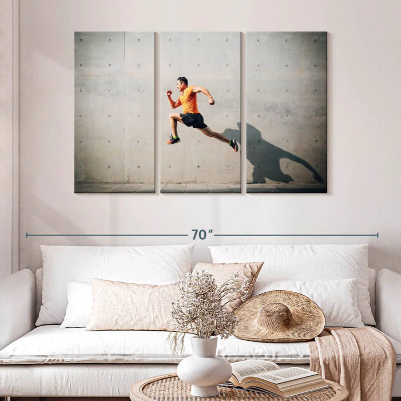 Jumping Man, 32" H x 50" W
