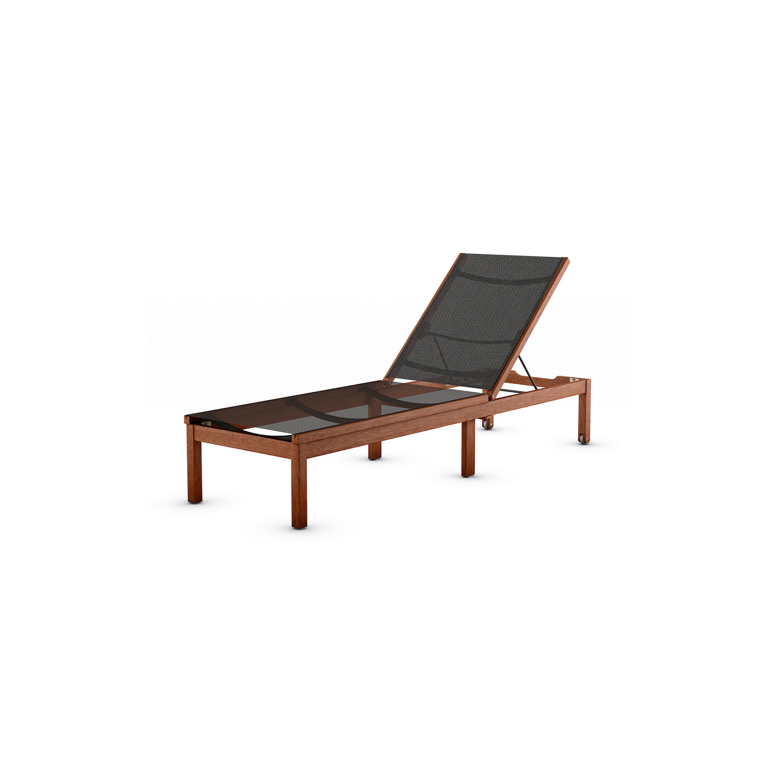 Medrano 23.5'' Outdoor Aluminum Chaise Lounge, Black