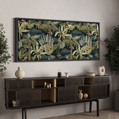 «Tropical Palm Tropical Splendor», reproduction d'art sur toile encadrée