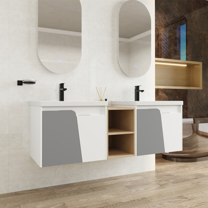 59.6'' Double Bathroom Vanity with Top