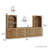 6-Piece Modular TV Stand Set Jagger Series 1C2H, Camel-1210909399