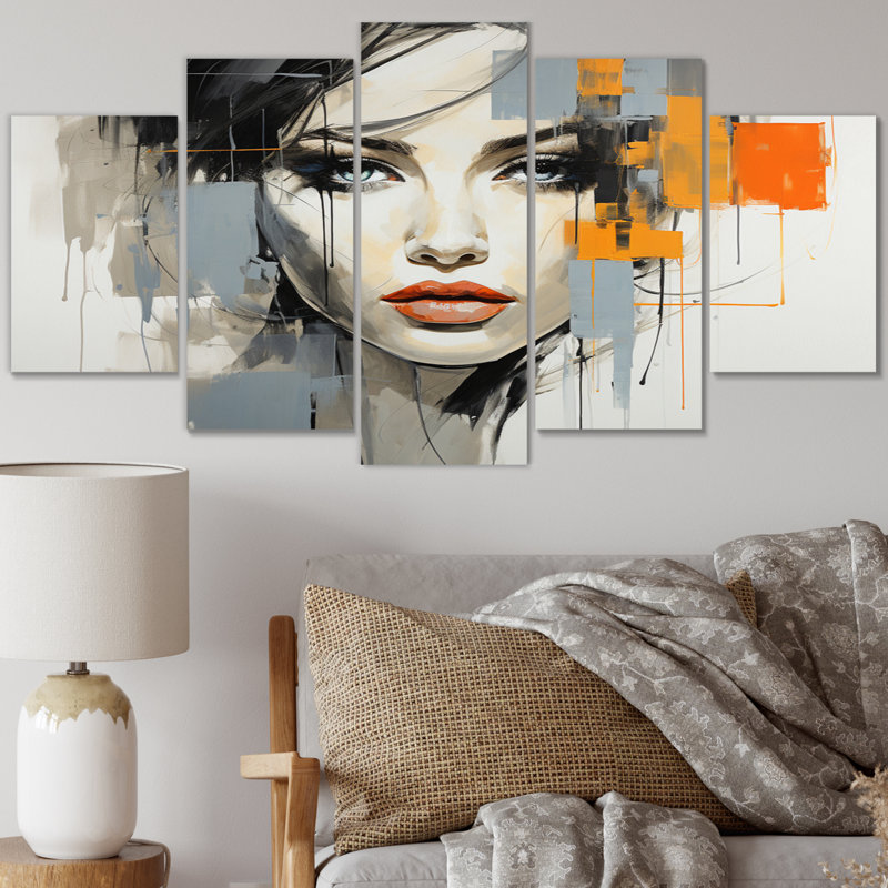 Fashion Geometric Silhouette II Fashion Wall Decor on Metal