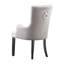 Jersey Velvet Dining Chair - Ergonomic Scoop Knockerback and Solid Wood Legs - Button back Armchair for Dining Room Living Room Restaurants-514057768-479180478