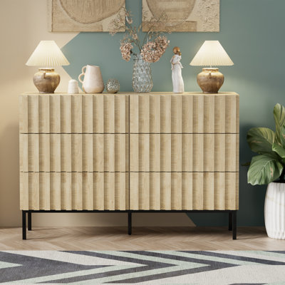 Commode double 6 tiroirs l 47,2 po Sevyn