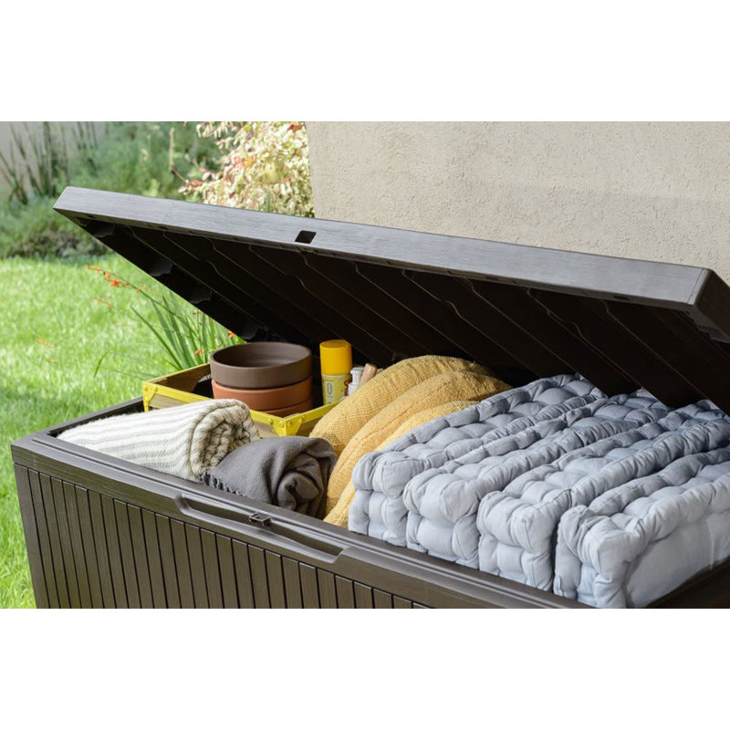 Keter Springwood Garden Storage Box, Brown