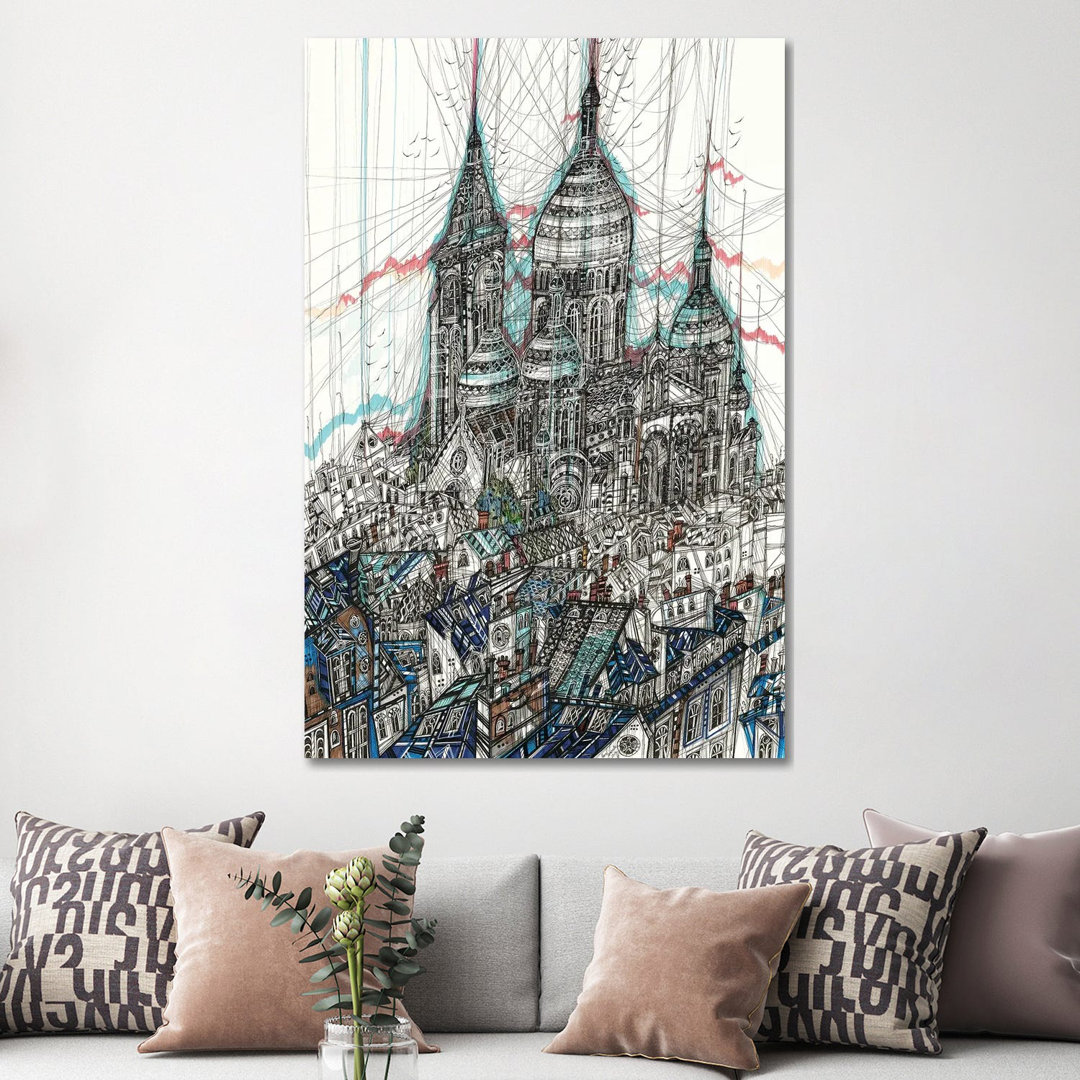 Sacre-Coeur Basilica by Maria Susarenko - Wrapped Canvas Graphic Art