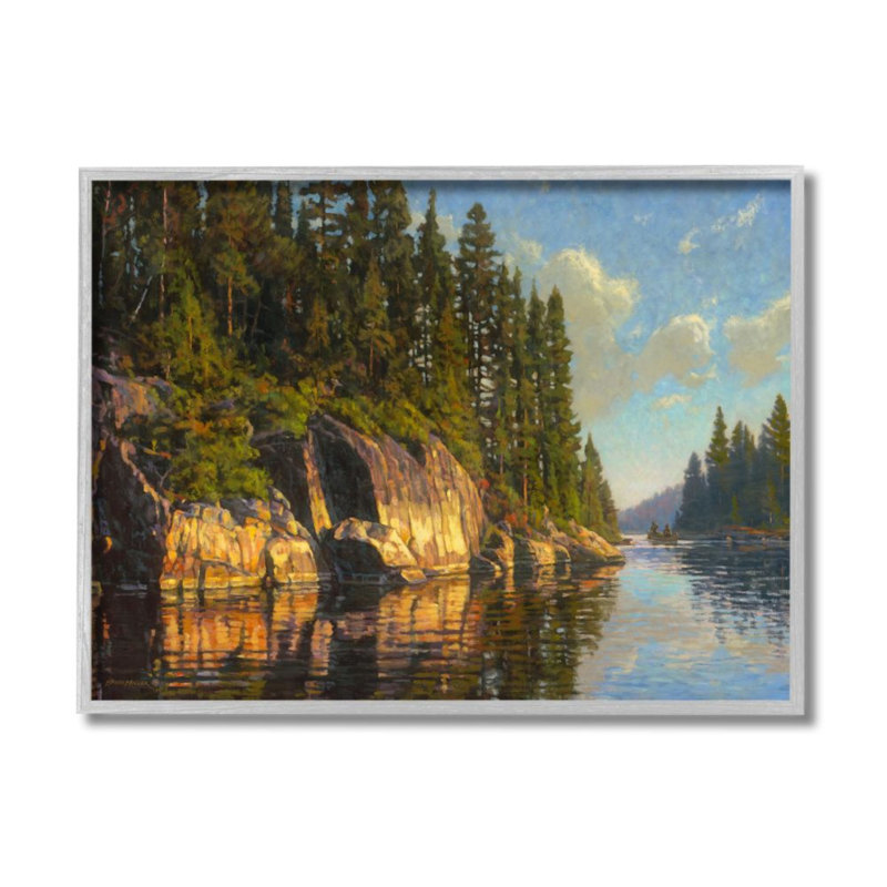 «Sunrise River Bank Reflective Water» par Bruce Miller - reproduction d'art, H 20 po x l 16 po, Estampe numérique Farmhouse