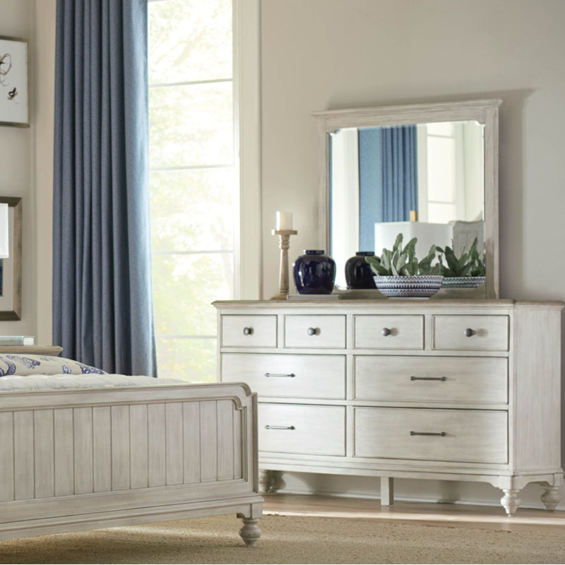 Commode double 8 tiroirs avec miroir Lesley
