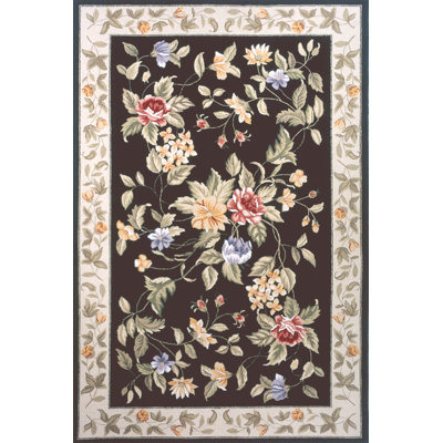 Andillac Hand Hooked Wool Floral Indoor Rug