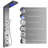6-way Diverter Shower Tower Panel System with LED Rainfall Waterfall Shower Head, in Brushed Nickel-68169971