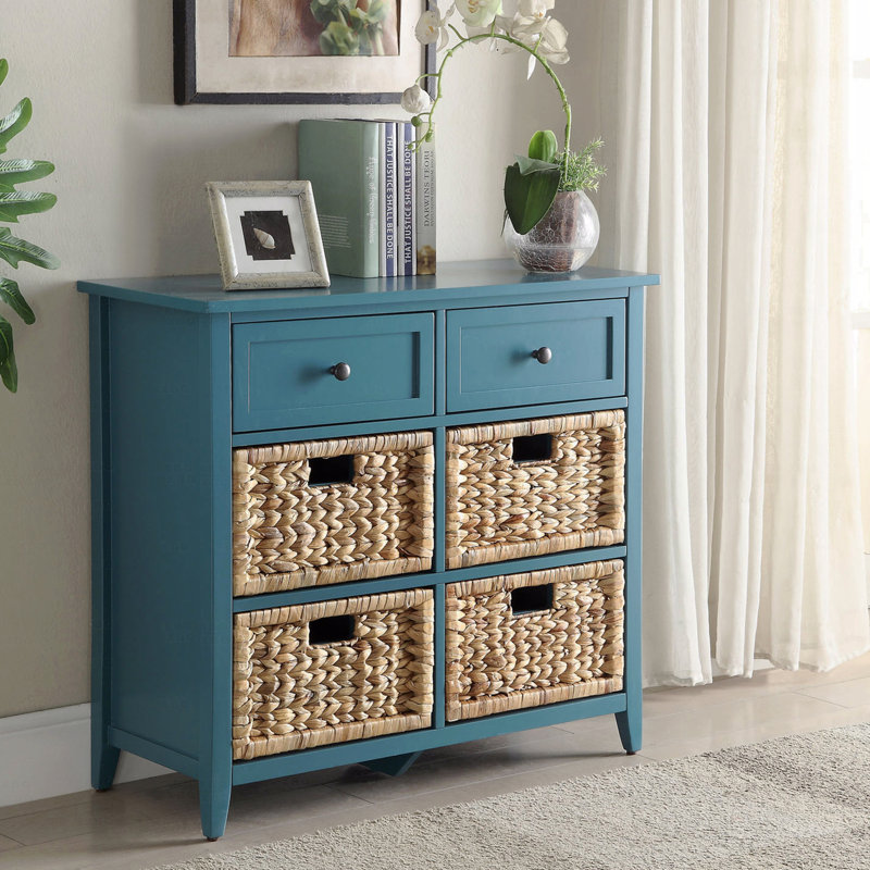 Console bleu sarcelle avec rangement