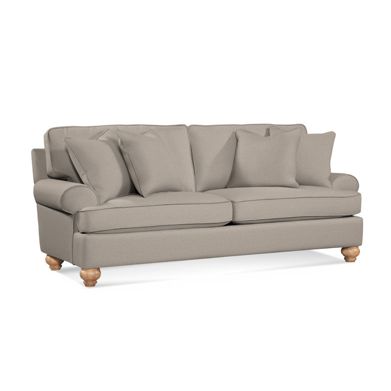 Artisan Landing Upholstered 86'' Sofa, Beige Performance Fabric; 0851-73, Hatteras