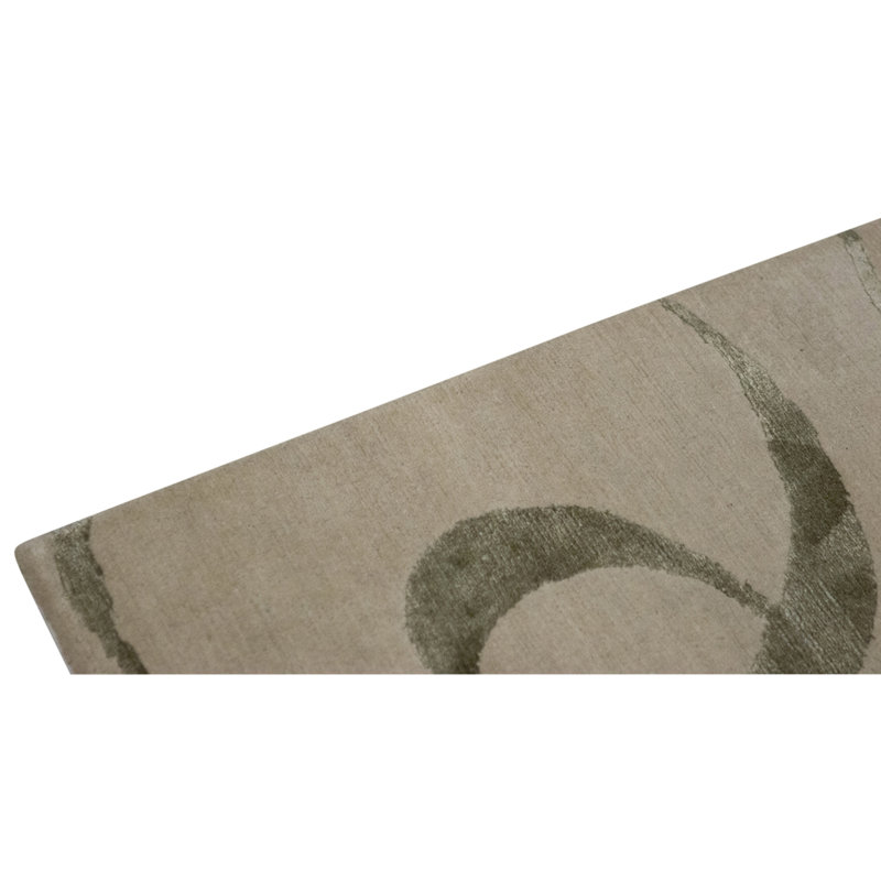 Hand Knotted Area Rug in Ecru