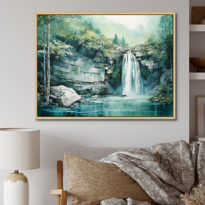 «Waterfall Cliff Scenery Magic» sur toile