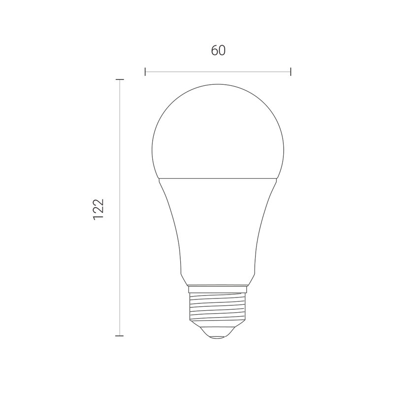 8W E27 Dimmable LED Light Bulb