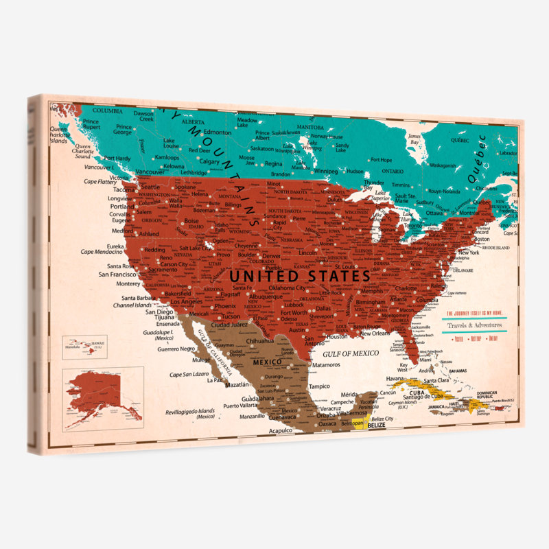 Épingle colorée USA Milstead IV, H 26 po x l 39 po