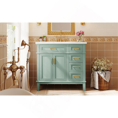 Meuble-lavabo élégant avec lavabo en résine et grand espace de rangement, un mélange parfait de fonctionnalité et d'élégance
