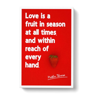 Love Is A Fruit - Wrapped Canvas Print