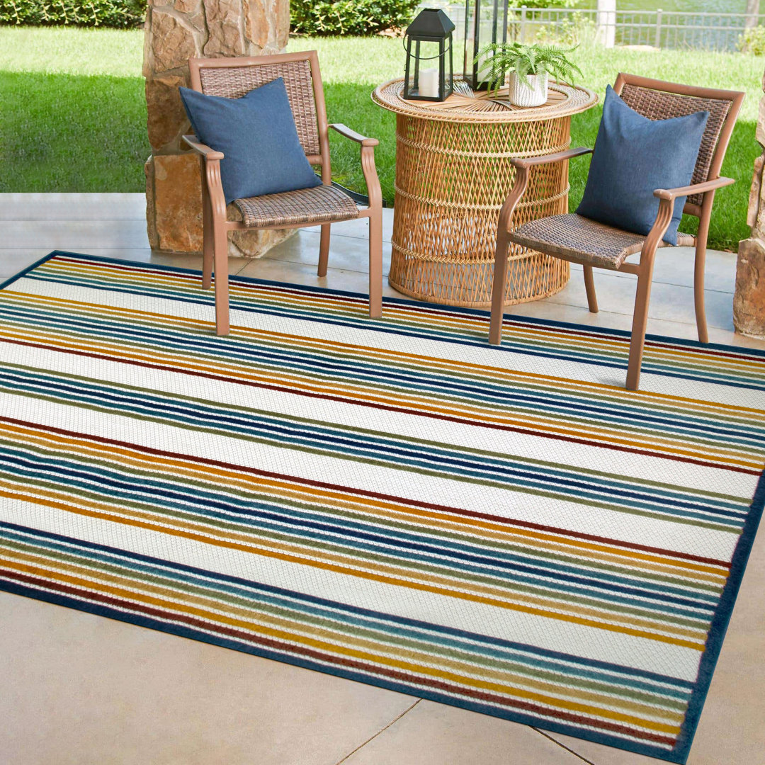 Floraville Striped Indoor Rug Bayou Breeze Rug 