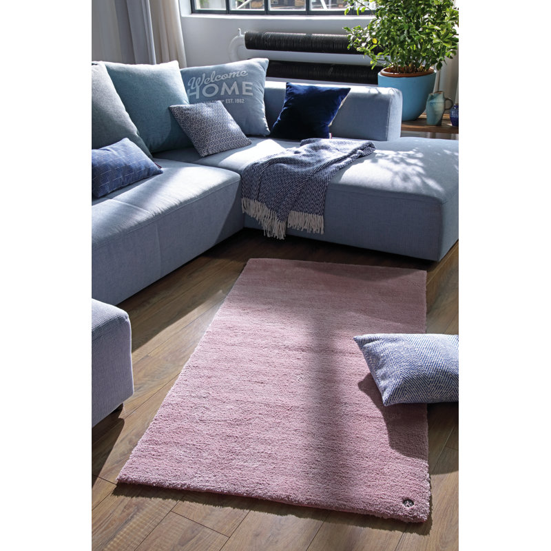 Powder Solid Colour Hand Woven Area Rug, Rectangle 85 x 155cm