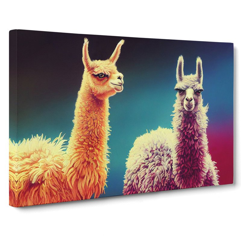 Epic Llamas - Wrapped Canvas, 35cm H x 50cm W x 3cm D