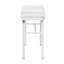 White Desk For Office Use With Industrial Flair And Storage - Workspace Element Design Drawer Essential Item