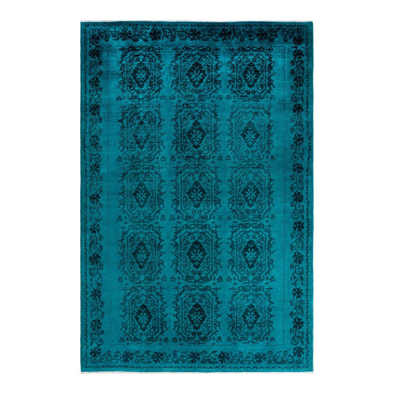 Overyed One-of-a-Kind Rectangle 6'2" X 9' Hand Knotted Area Rug
